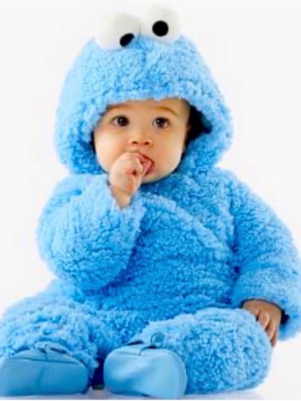 Pottery Barn Light Blue Plush Character Hooded Kids Pajama Costume